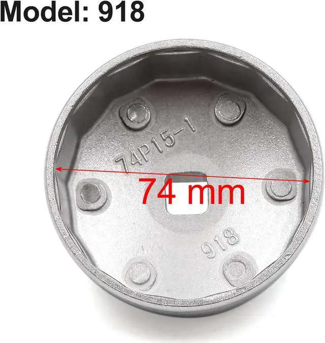 Alt view image 2 of 3 - 918 Aluminum Alloy Car 74mm Inner Dia. 15 Flute Oil Filter Cap Wrench Socket