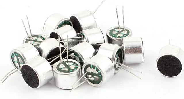 Main image of 15 Pcs 10mm x 7mm Through Hole Mini Electret Microphone Condenser Pickup