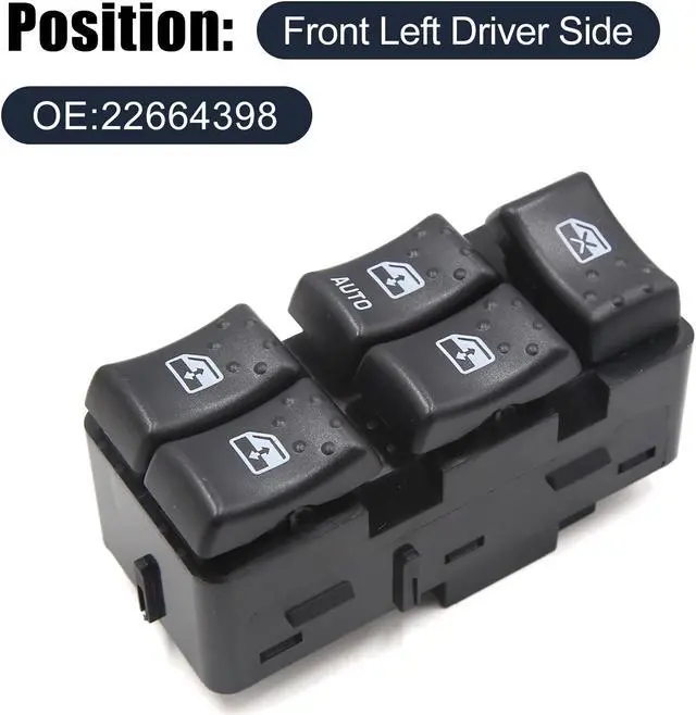 Alt view image 2 of 3 - 22664398 Left Door Electric Power Window Master Switch for 2003-2007 Saturn Ion