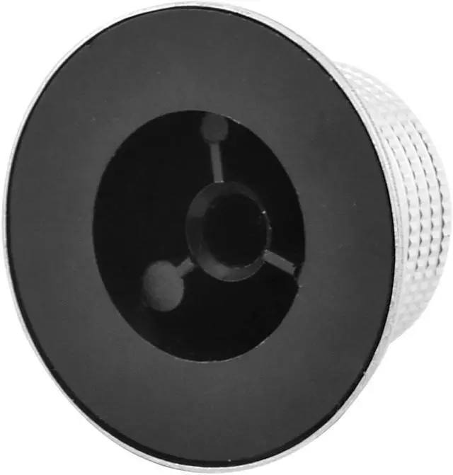 Alt view image 3 of 3 - 37mm x 15mm Volume Rotary Potentiometer Control Knob Silver Tone w Dial