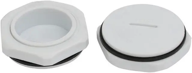 Alt view image 2 of 3 - Unique Bargains PG29 Nylon Male Threaded Cable Gland Screw End Cap Cover Gray 10pcs