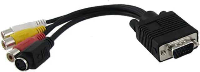 Main image of Unique Bargains PC VGA SVGA to S-Video 3 RCA AV TV Cable Converter 7 7/10"  Converter Box not included.
