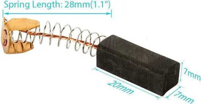 Alt view image 4 of 4 - Pair 20mmx7mmx7mm Carbon Brushes Brush Repairing Part for Generic Electric Motor