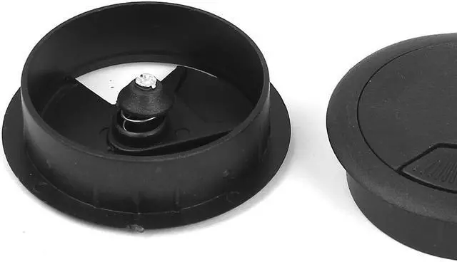 Alt view image 2 of 2 - Computer Desk Table Grommet Wire Cable Hole Cover Cap 8Pcs Black