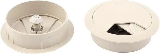 Main image of 2pcs 50mm Computer Desk Table Plastic Cable Tidy Outlet Port Hole Cover Cap