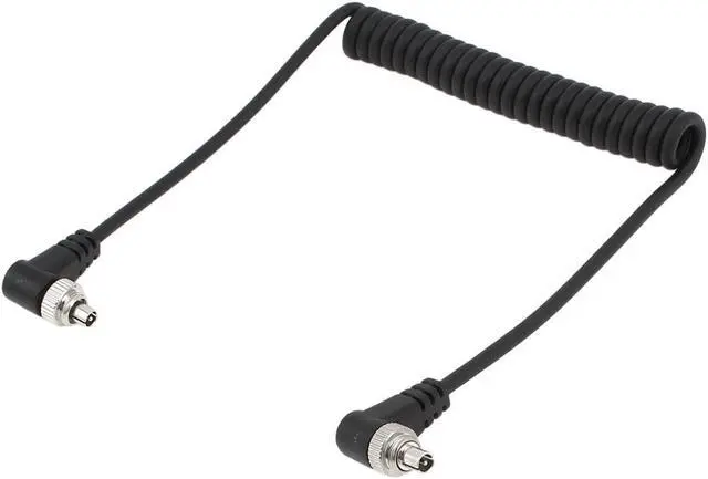 Main image of 12" Black Coil M/M PC Plug Sync Cord Flash Cable for YONGNUO Digital Camera
