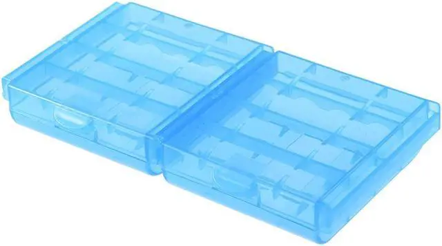 Alt view image 4 of 4 - Unique Bargains 2pcs Portable Battery Storage Case Holder Container Blue for AAA/AA Batteries