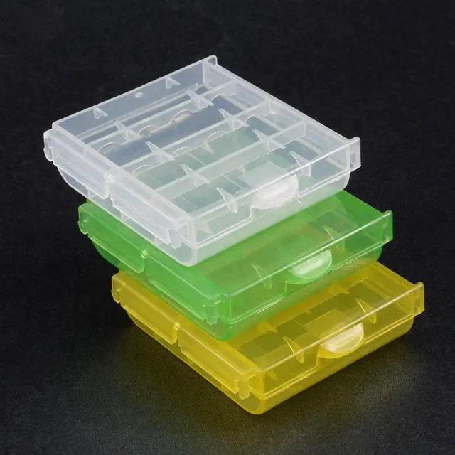 Alt view image 3 of 4 - Unique Bargains 3 Pcs Portable Battery Storage Case Protective Container for AAA/AA Batteries