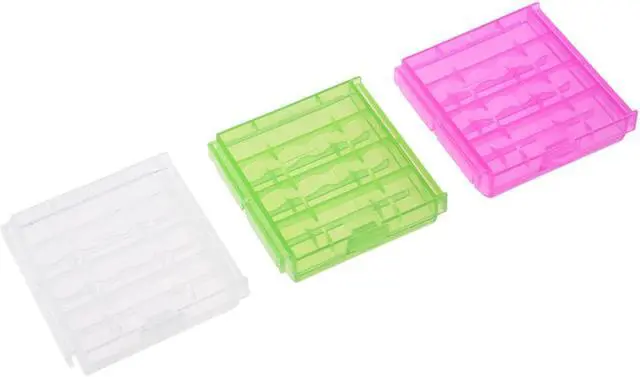 Main image of Unique Bargains 3pcs Portable Battery Storage Case Protective Compartment for AAA/AA Batteries