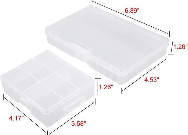 Alt view image 4 of 4 - Unique Bargains 2pcs Portable 24 AA Battery Storage Box, 48 AA Batteries Protective Container