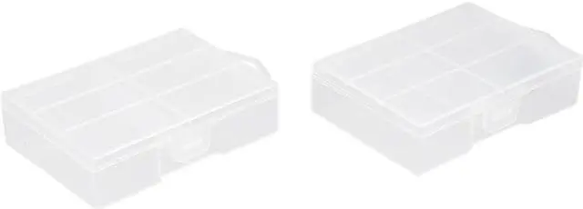 Main image of Unique Bargains 2 Pcs Clear Plastic Case Holder Storage Box Container for 24 x AAA Battey