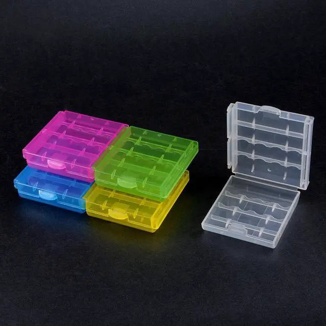 Alt view image 3 of 4 - Unique Bargains 5 Pcs Portable Battery Storage Case Protective Compartment for AAA/AA Batteries