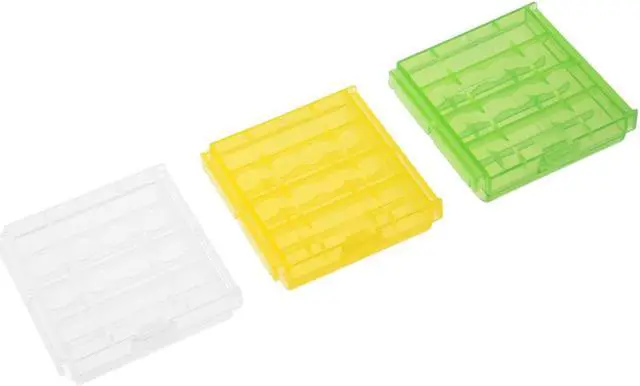 Main image of Unique Bargains 3 Pcs Portable Battery Storage Case Protective Container for AAA/AA Batteries