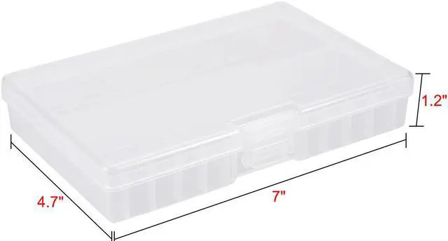 Alt view image 4 of 4 - Unique Bargains Transparent Plastic Rectangle Storage Box Case Holder f 48 x AA Batteries