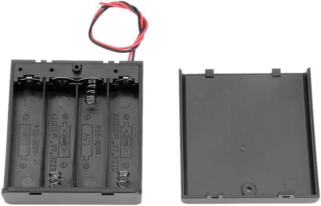 Alt view image 5 of 5 - Unique Bargains 10 Pcs 6V Battery Case Storage Box 4 x 1.5V AA Batteries ON/OFF Switch w Cover
