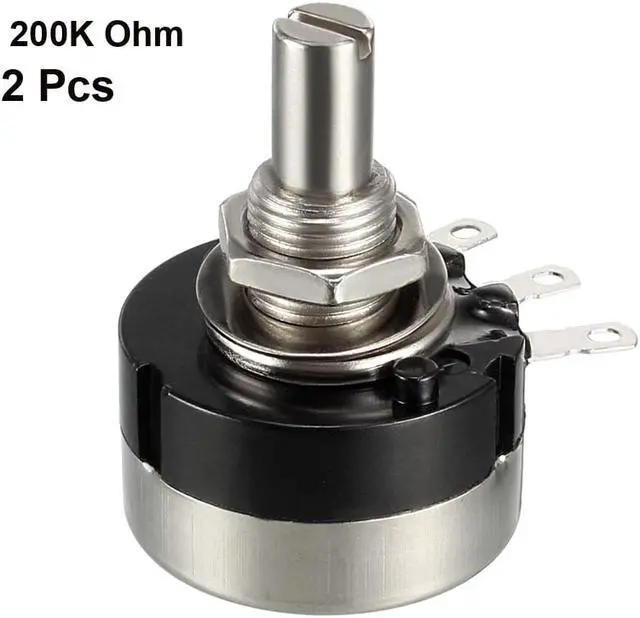 Alt view image 2 of 3 - RV24YN20S 200K Ohm Variable Resistors Single Turn Rotary Carbon Film Potentiometer 2pcs
