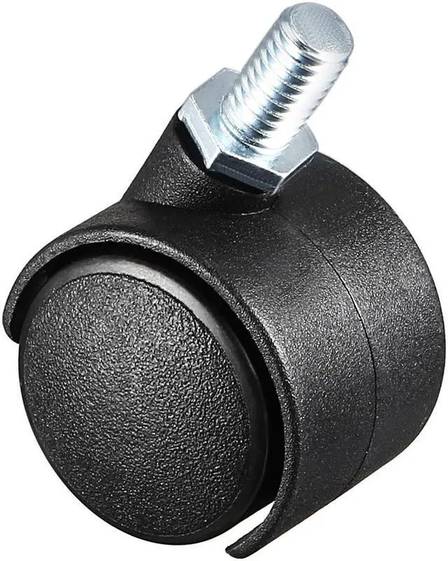 Alt view image 4 of 4 - 20 Pcs 1.15 Inch Swivel Caster Wheels Nylon 360 Degree Threaded Stem Caster Wheel, M6 x 15mm, 22lb Capacity