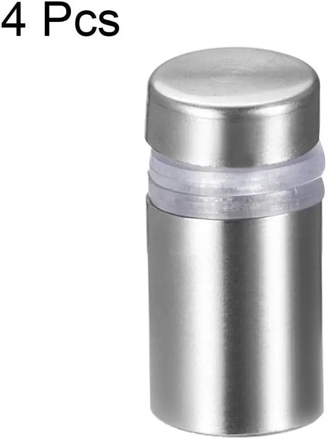 Alt view image 4 of 5 - Glass Standoff Mount Stainless Steel Wall Standoff Holder Advertising Nails 12mm Dia 24mm Length 4 Pcs