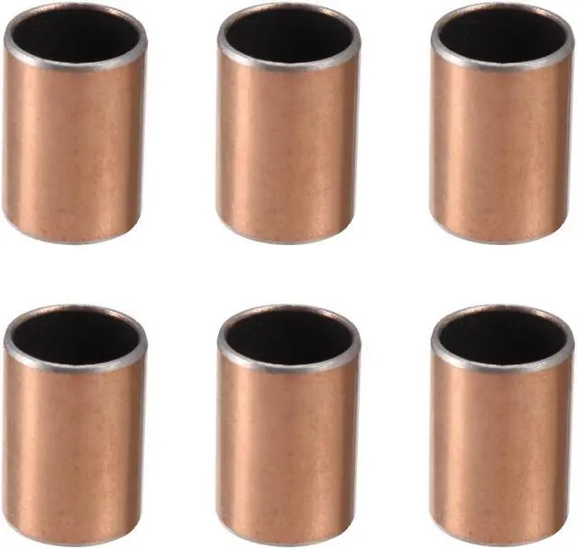 Main image of Sleeve (Plain) Bearings, 12mm Bore x 14mm OD x 20mm Length Wrapped Oilless Bushings (Pack of 6)
