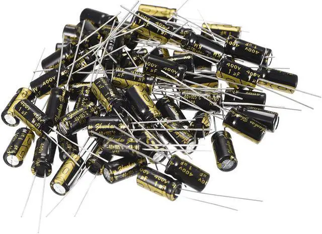 Main image of Aluminum Radial Electrolytic Capacitor 1uF 400V Life 6.3 x 12 mm Black 50pcs