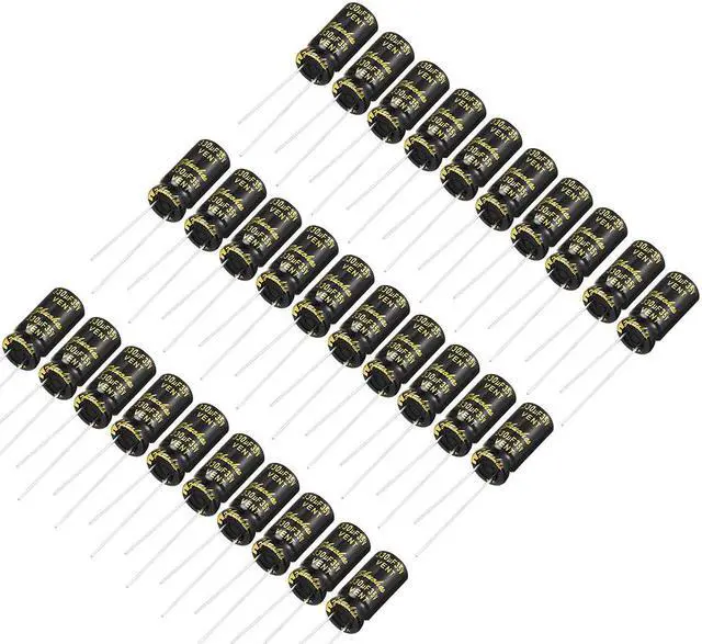 Main image of Aluminum Radial Electrolytic Capacitor 330uF 35V 2000H 8 x 16 mm Black 30pcs
