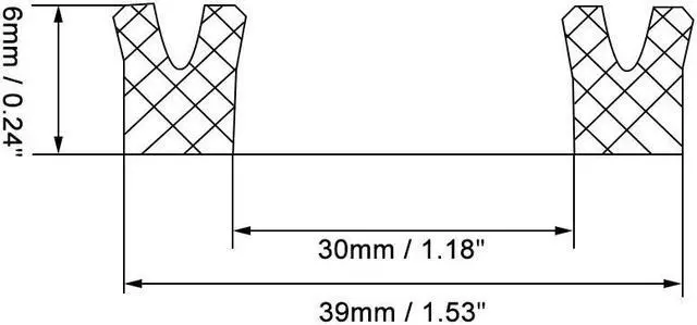 Alt view image 3 of 3 - Hydraulic Seal, Piston Shaft USH Oil Sealing O-Ring, 30mm x 39mm x 6mm