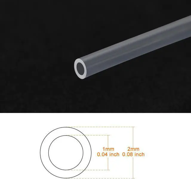 Main image of 1mm ID 2mm OD PTFE Tubing Tube Pipe 2 Meter 6.56ft Lengh For 3D Printer RepRap