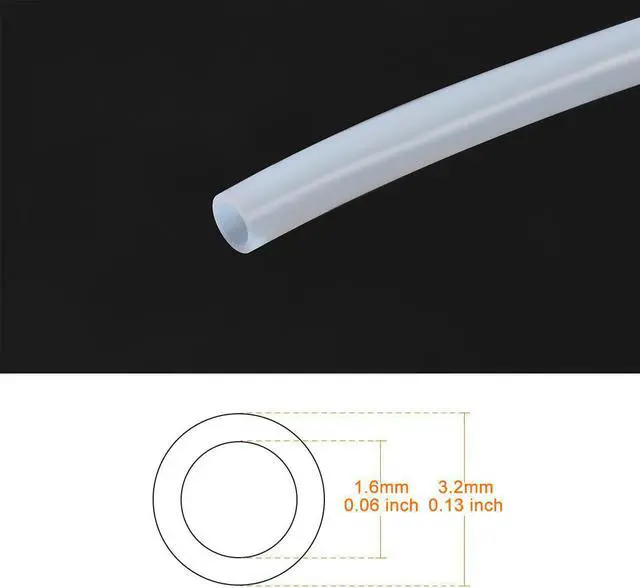 Alt view image 3 of 3 - 1.6mm ID 3.2mm OD PTFE Tubing Tube 1 Meter 3.3ft Lengh For 3D Printer RepRap