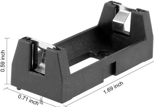 Alt view image 4 of 4 - 6Pcs CR123A CR123 Lithium Battery Holder Box Clip Case w PCB Solder Mounting Lead