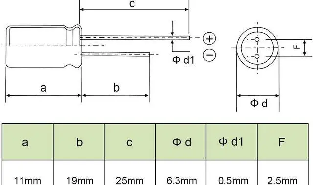 Alt view image 3 of 4 - Aluminum Radial Electrolytic Capacitor Low ESR Green 10uF 100V 6.3x11mm 20pcs
