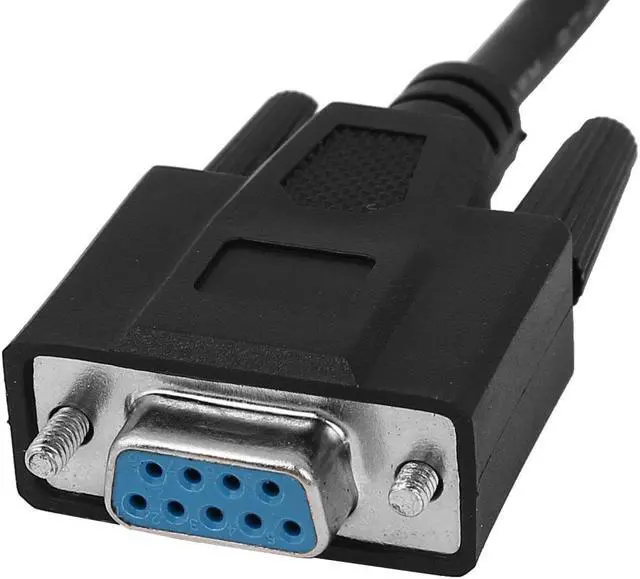 Alt view image 2 of 3 - 8P Mini Din Male to Female DB9 RS232 PLC Programming Adapter Cable 10Ft