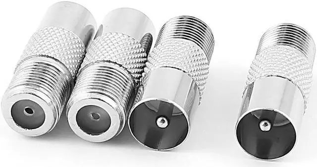 Main image of Unique Bargains F Type Female to TV PAL Male Jack F/M RF Coax Coaxial Adapter Connector 4pcs