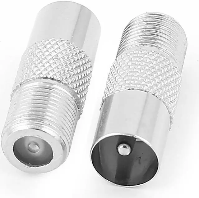 Alt view image 2 of 2 - Unique Bargains F Type Female to TV PAL Male Jack F/M RF Coax Coaxial Adapter Connector 4pcs