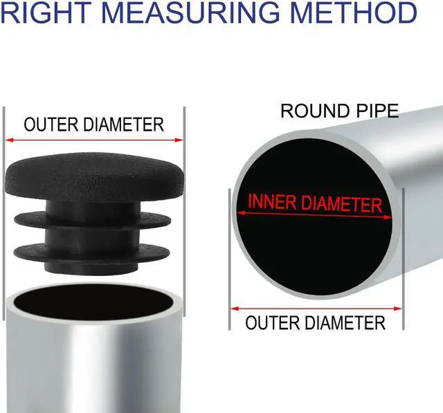 Alt view image 8 of 8 - 1/2" 14mm OD Plastic Round Tube Inserts Protector 36pcs, 0.43"-0.51" Inner Dia
