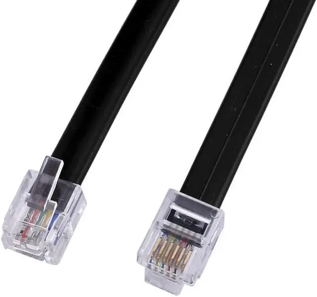 Alt view image 2 of 2 - 8.4Ft RJ12 6P6C Telephone Handset Receiver Extension Line Wire Cable Black
