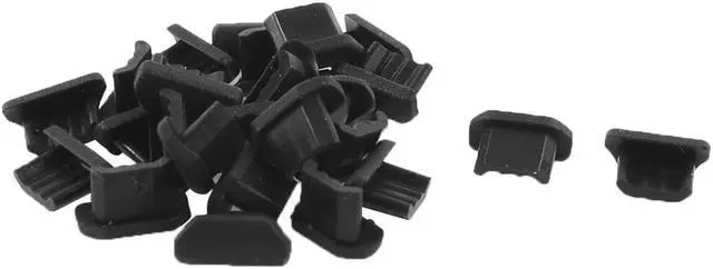 Main image of 25 x Black Micro USB Soft Plastic Ear Cap Dust Plug Stopper for Mobile Phone