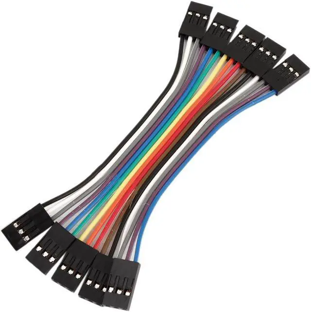 Main image of Unique Bargains 10cm x 2.54mm Dual Female Ends Connector Test 3 Pin Jumper Cable Wire 5 Pcs