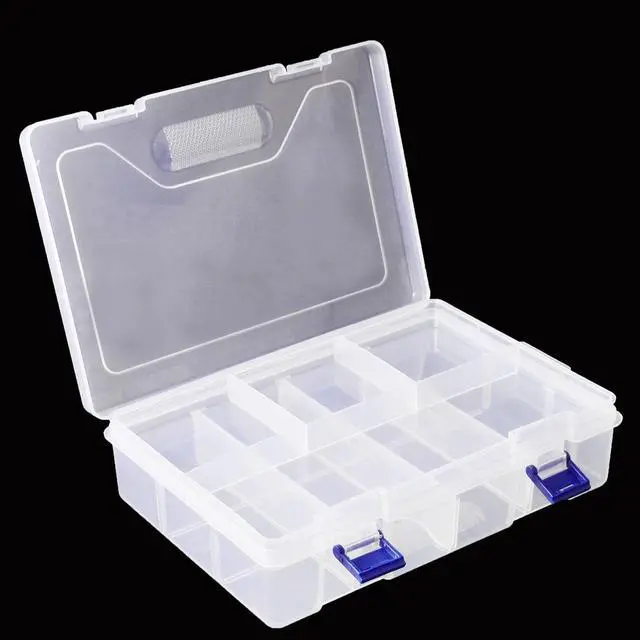 Alt view image 2 of 5 - Unique Bargains Desktop Tool Part Hardware Plastic Adjustable Storage Sorter Case Box Organizer