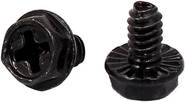 Alt view image 2 of 2 - 6#-32 Black Zinc Plated Hex Phillips Head PC Computer Case Screw Fastener 400pcs