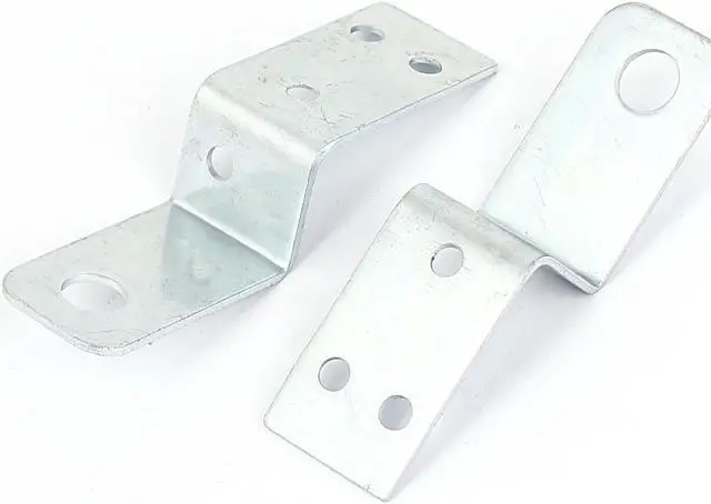 Alt view image 2 of 2 - 70mmx18mm Z Shape Shelf Corner Brace Plate Right Angle Bracket Silver Tone 10pcs