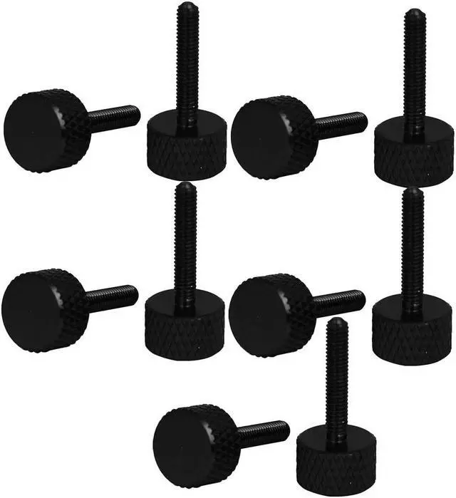 Main image of Computer PC Graphics Card Knurled Head Thumb Screws Black M3x16mm 10pcs