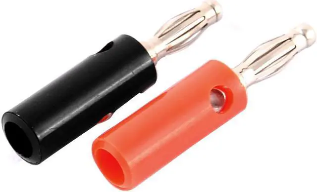 Alt view image 2 of 2 - 10pcs Black Red Plastic Jacket Audio Speaker Wire Connector Banana Plug Coupler