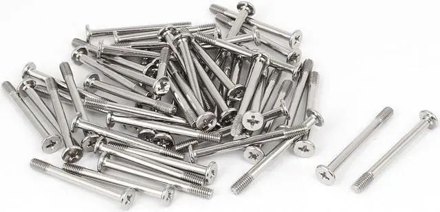 Main image of Unique Bargains M4 x 40mm Flat Head Phillips Computer PC Case Fan Screw Silver Tone 50pcs