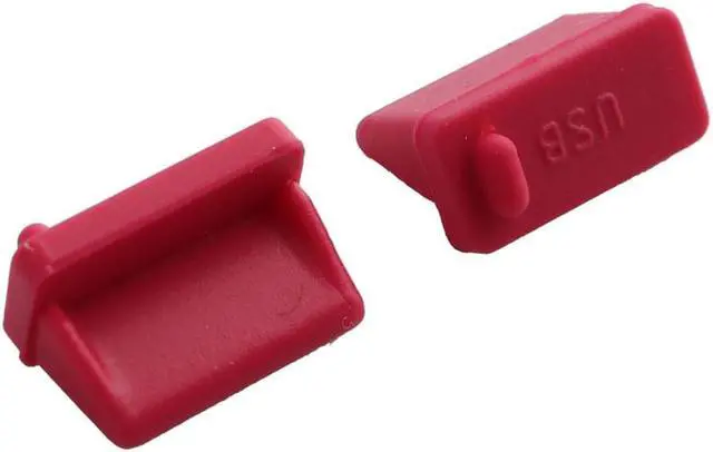 Alt view image 2 of 2 - 10 PCS Silicone Cellphone PC Female USB Port Cover Cap Anti Dust Protector Red