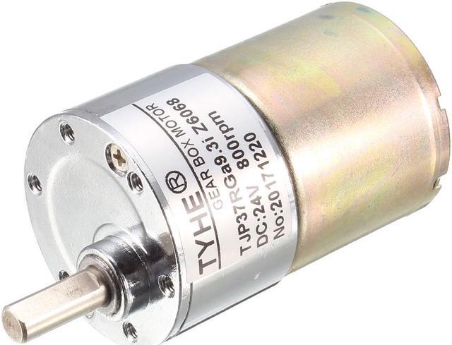 Unique Bargains DC24V 800RPM 6mm Shaft Dia Direct Current Gear Reducer  Motor TJP37RGa9.3i-Z6068