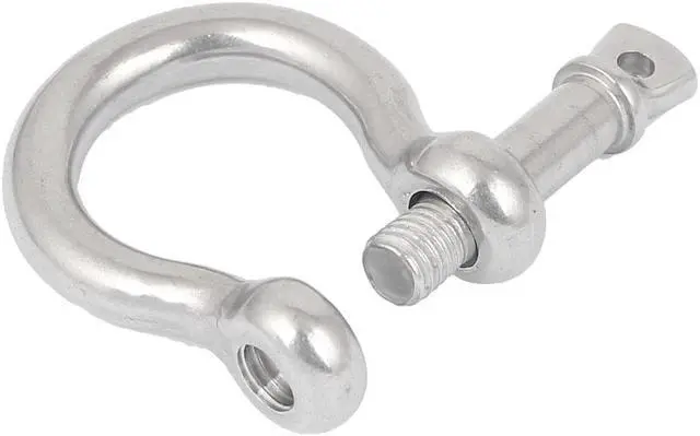 Alt view image 2 of 4 - 10 Pcs Stainless Steel Wire Rope Fastener Bow Shackles 5mm Thread