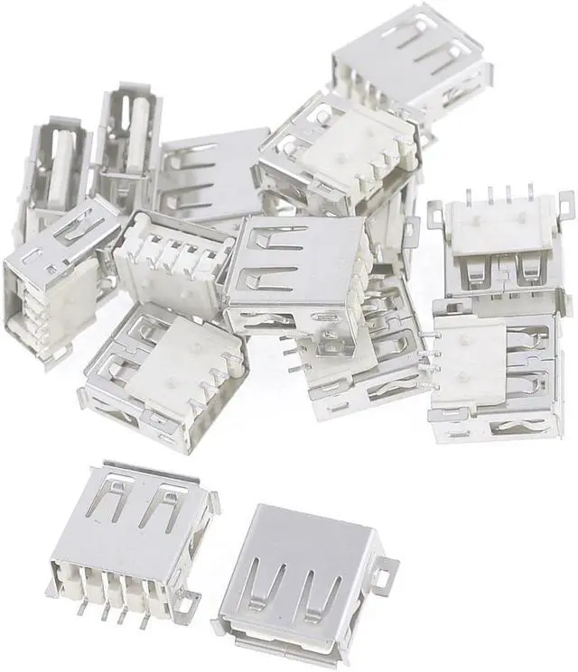 Main image of Unique Bargains PC Laptop USB Type A Female Socket PCB Mount Soldering Adapter Port 15 Pcs