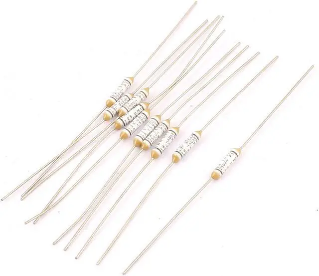 Main image of 10pcs Metal 150 Celsius Circuit Cut Off Temperature Thermal Fuses AC 250V 2A