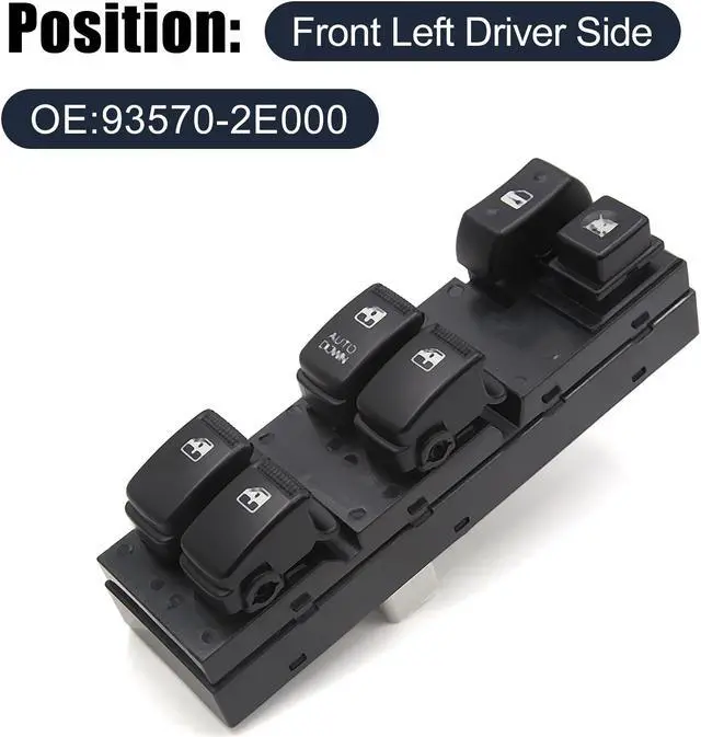 Alt view image 2 of 3 - 93570-2E000 Car Window Switch Front Left Driver Side for Hyundai Tucson 04-10
