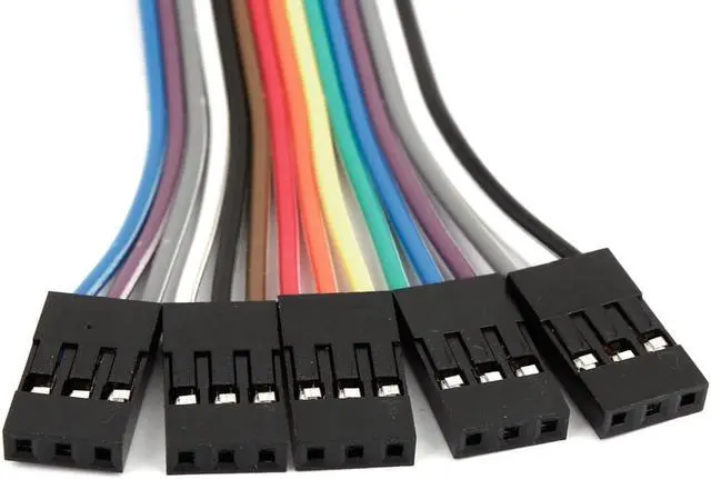 Alt view image 2 of 3 - Unique Bargains 10cm x 2.54mm Dual Female Ends Connector Test 3 Pin Jumper Cable Wire 5 Pcs